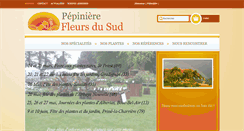 Desktop Screenshot of pepinierefleursdusud.com