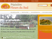 Tablet Screenshot of pepinierefleursdusud.com